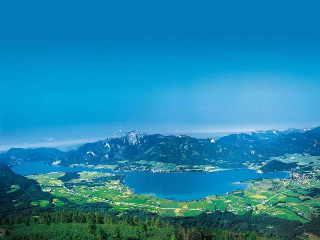 kloiberguetl willkommen panoramabild wolfgangsee
